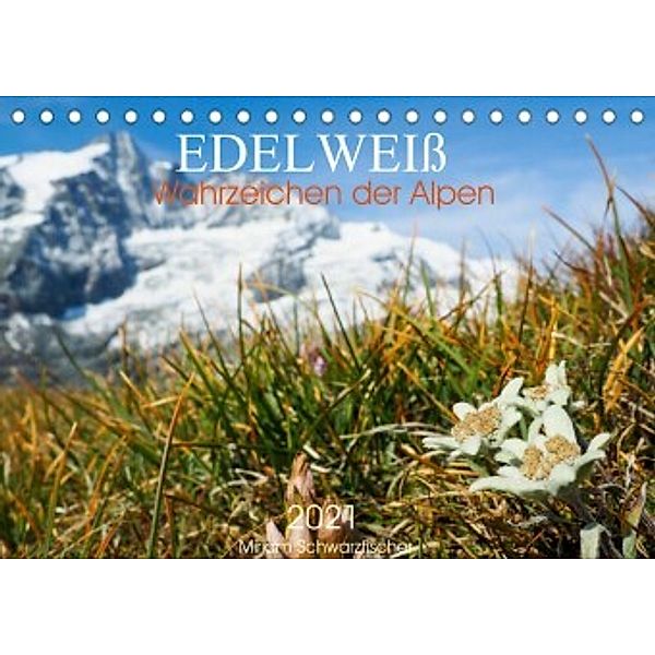 Edelweiß - Wahrzeichen der Alpen (Tischkalender 2022 DIN A5 quer), Miriam Schwatzfischer