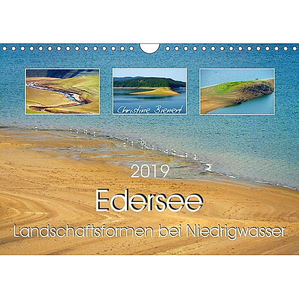 Edersee - Landschaftsformen bei Niedrigwasser (Wandkalender 2019 DIN A4 quer), Christine Bienert