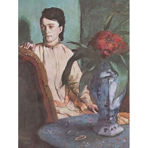 Edgar Germain Hilaire Degas - Sitzende Frau mit der Vase (Porträt der Mlle. E. Musson) - 100 Teile (Puzzle)