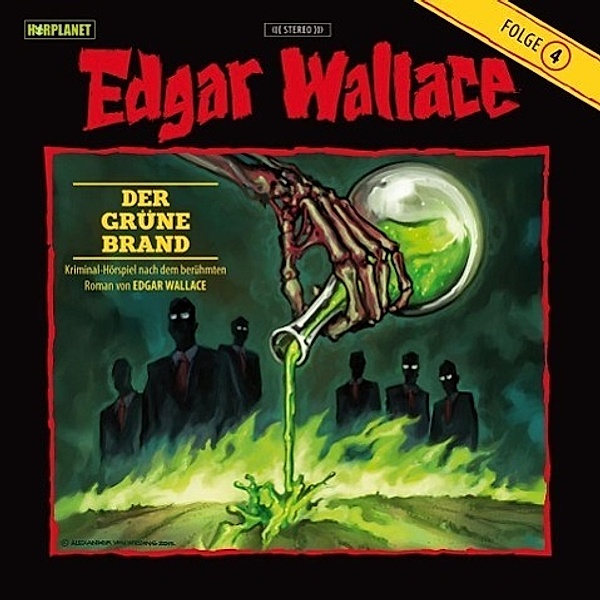 Edgar Wallace, Audio-CDs: Tl.4 Der grüne Brand, 1 Audio-CD, Edgar Wallace