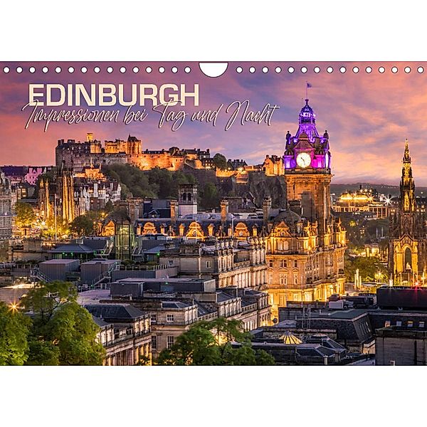 EDINBURGH Impressionen bei Tag und Nacht (Wandkalender 2023 DIN A4 quer), Melanie Viola