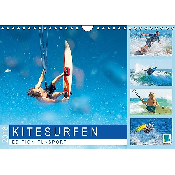 Edition Funsport: Kitesurfen (Wandkalender 2018 DIN A4 quer), Calvendo
