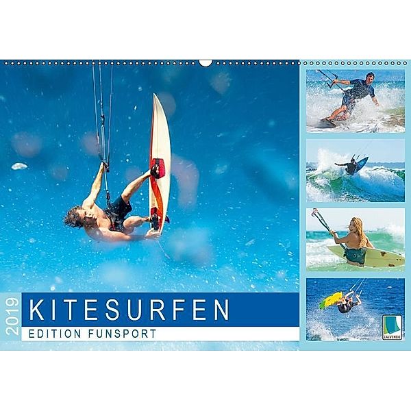 Edition Funsport: Kitesurfen (Wandkalender 2019 DIN A2 quer), Calvendo
