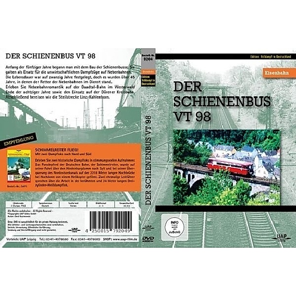 Edition Volldampf in Deutschland - Der Schienenbus VT 98,DVD