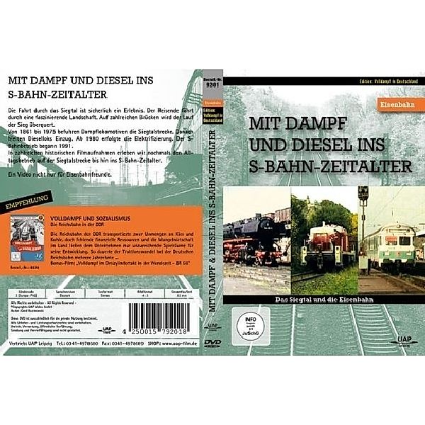 Edition Volldampf in Deutschland - Mit Dampf und Diesel ins S-Bahn-Zeitalter - Das Siegtal und die Eisenbahn,DVD