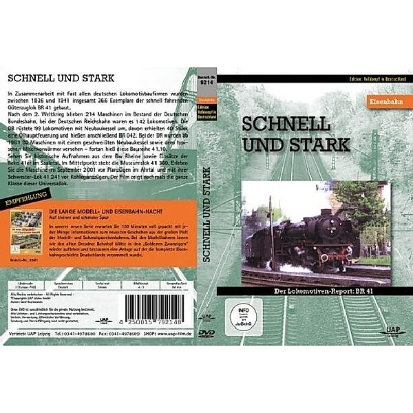 Edition Volldampf in Deutschland - Schnell und stark: Der Lokomotiven-Report BR 41,DVD