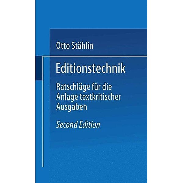 Editionstechnik, Otto Stählin