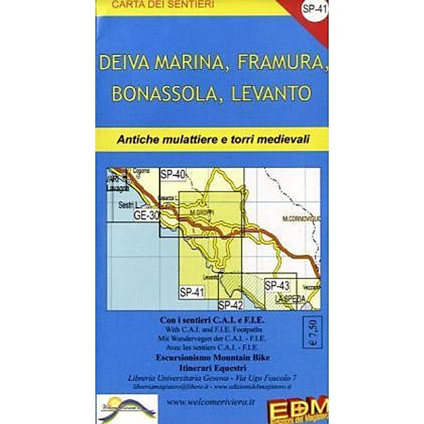 EDM Wanderkarte / SP41 / EDM Wanderkarte Deiva Marina, Framura, Bonassola, Levanto
