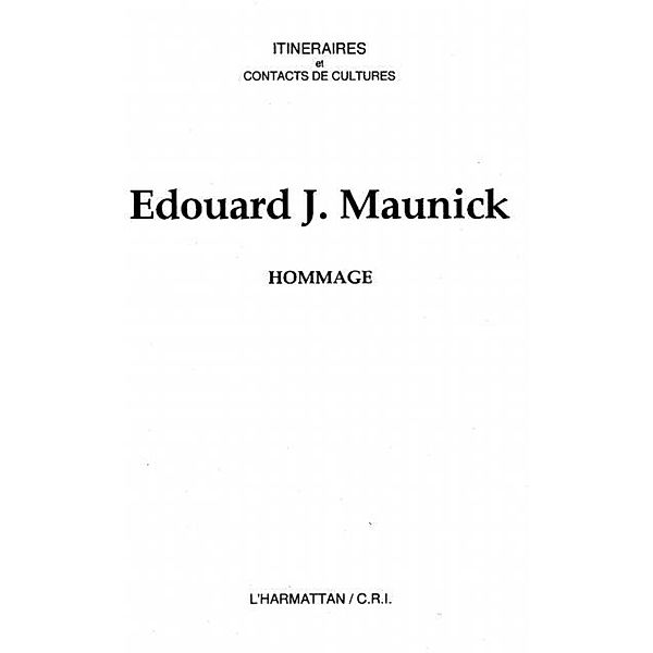 Edouard J. Maunick / Hors-collection, Collectif