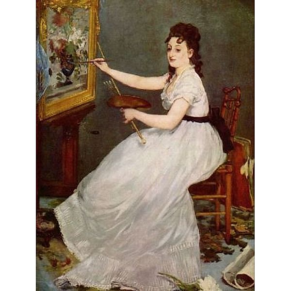 Edouard Manet - Porträt der Eva Gonzalés im Atelier Manets - 100 Teile (Puzzle)