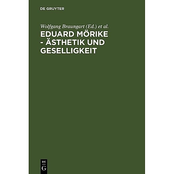 Eduard Mörike - Ästhetik und Geselligkeit