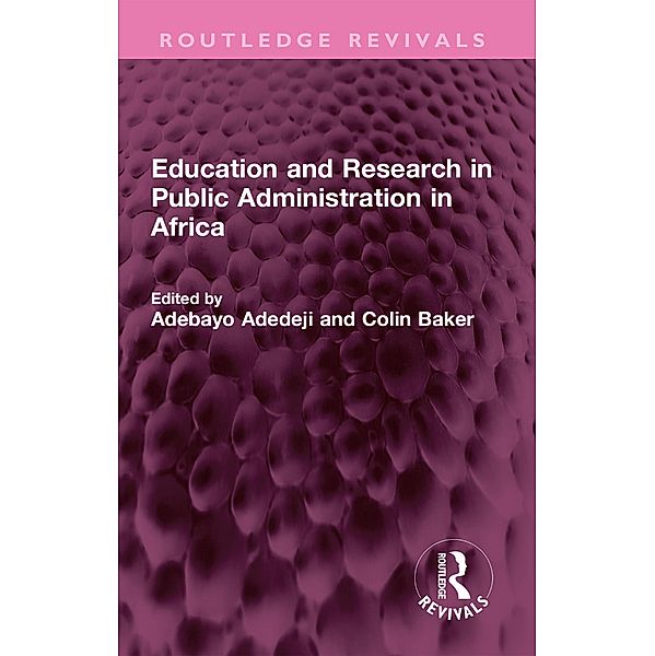 Education and Research in Public Administration in Africa