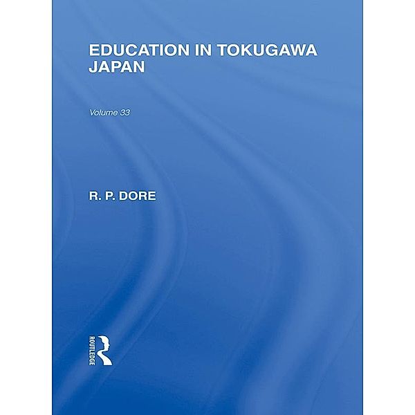 Education in Tokugawa Japan, Ronald Dore