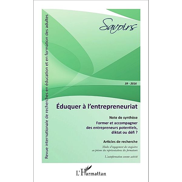 Eduquer a l'entrepreneuriat, Collectif Ouvrage collectif