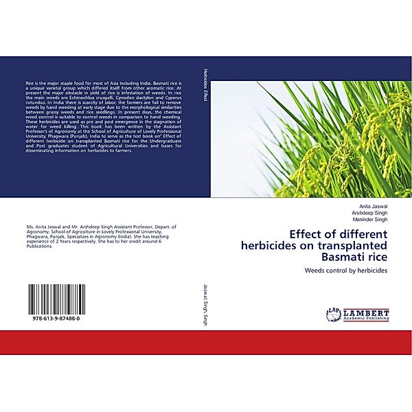 Effect of different herbicides on transplanted Basmati rice, Anita Jaswal, Arshdeep Singh, Maninder Singh