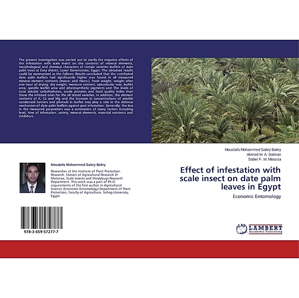 Effect of infestation with scale insect on date palm leaves in Egypt, Moustafa Mohammed Sabry Bakry, Ahmed M. A. Salman, Saber F. M. Moussa