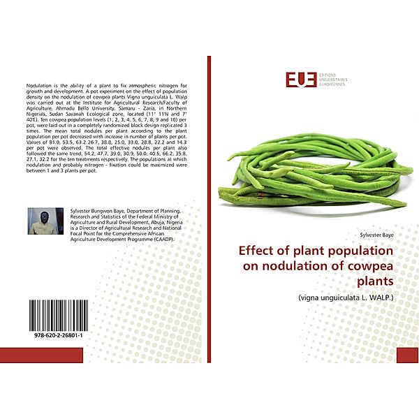 Effect of plant population on nodulation of cowpea plants, Sylvester Baye