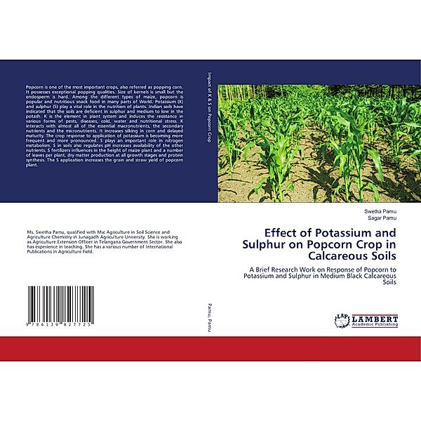 Effect of Potassium and Sulphur on Popcorn Crop in Calcareous Soils, Swetha Pamu, Sagar Pamu