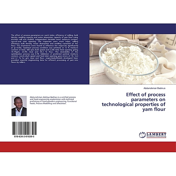 Effect of process parameters on technological properties of yam flour, Abdurrahman Badmus