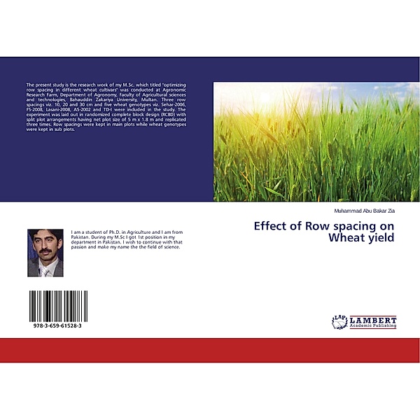 Effect of Row spacing on Wheat yield, Muhammad Abu Bakar Zia