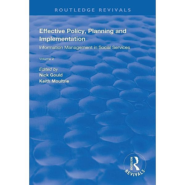 Effective Policy, Planning and Implementation, Nick Gould, Keith Moultrie