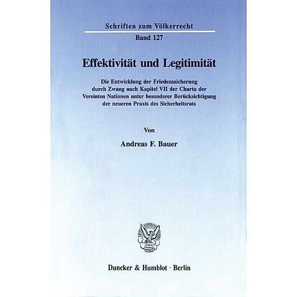 Effektivität und Legitimität., Andreas F. Bauer