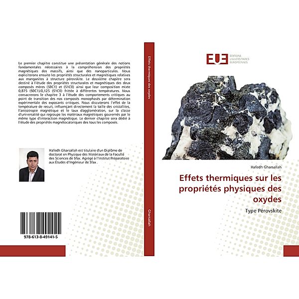 Effets thermiques sur les propriétés physiques des oxydes, Hafedh Gharsallah