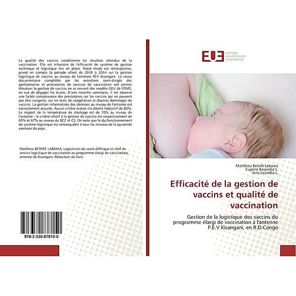 Efficacité de la gestion de vaccins et qualité de vaccination, Matthieu Betofe Labama, Eugène Basandja L., Joris Losimba L.