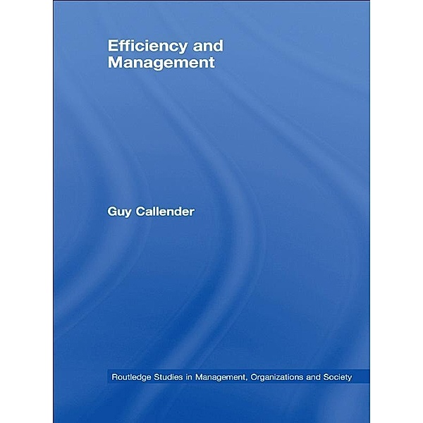 Efficiency and Management, Guy Callender