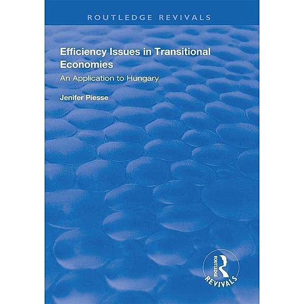 Efficiency Issues in Transitional Economies, Jenifer Piesse