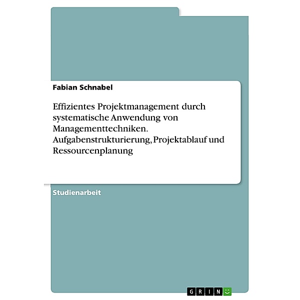 Effizientes Projektmanagement durch systematische Anwendung von Managementtechniken. Aufgabenstrukturierung, Projektablauf und Ressourcenplanung, Fabian Schnabel