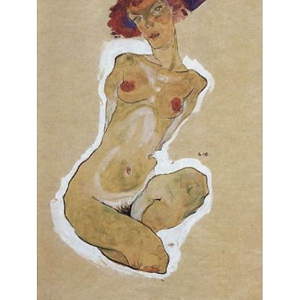 Egon Schiele - Hockender weiblicher Akt - 2.000 Teile (Puzzle)