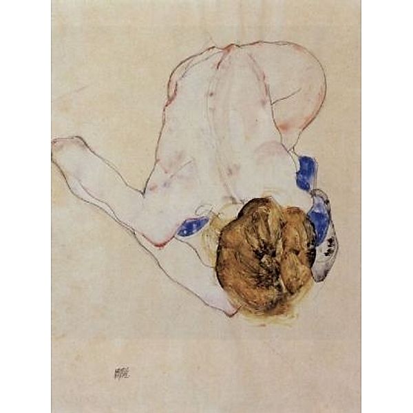 Egon Schiele - Nach vorn gebeugter weiblicher Akt - 2.000 Teile (Puzzle)