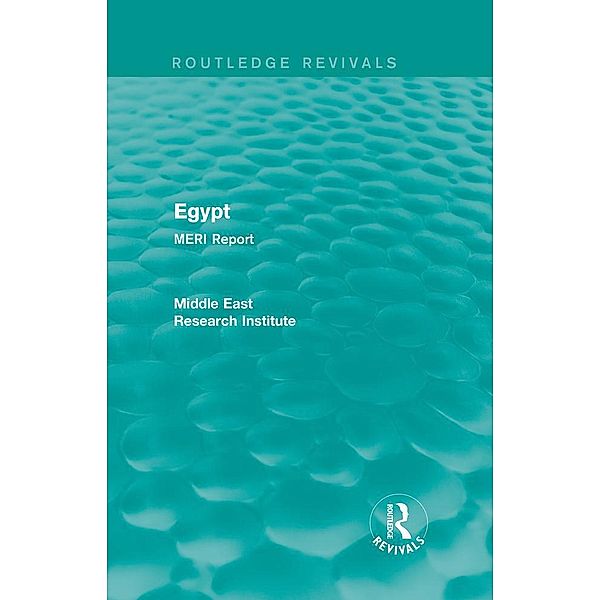 Egypt (Routledge Revival), Middle East Research Institute