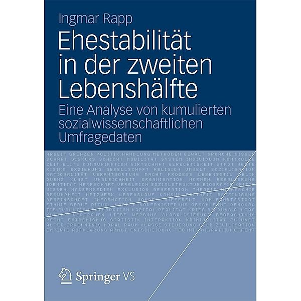 Ehestabilität in der zweiten Lebenshälfte, Ingmar Rapp