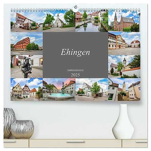 Ehingen Impressionen (hochwertiger Premium Wandkalender 2025 DIN A2 quer), Kunstdruck in Hochglanz, Calvendo, Dirk Meutzner