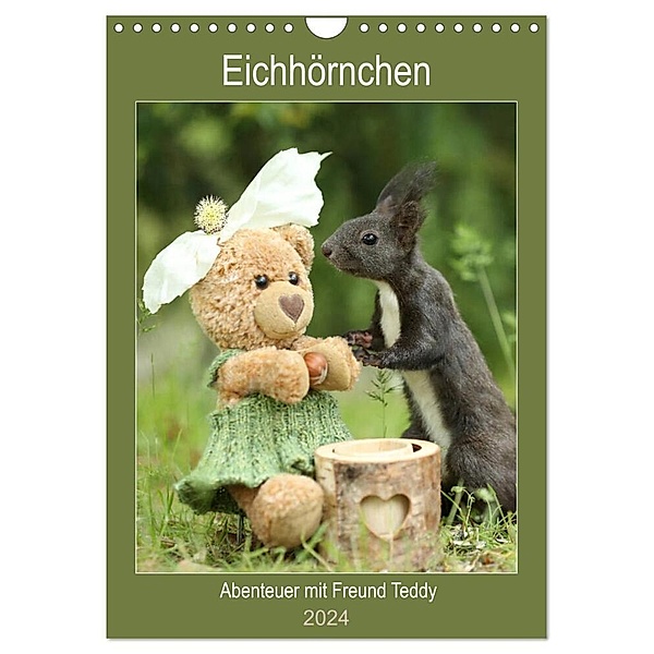 Eichhörnchen - Abenteuer mit Freund Teddy (Wandkalender 2024 DIN A4 hoch), CALVENDO Monatskalender, Birgit Cerny