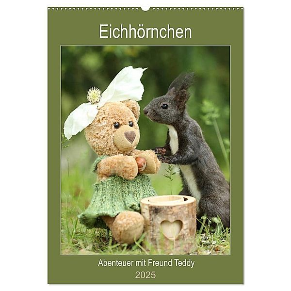Eichhörnchen - Abenteuer mit Freund Teddy (Wandkalender 2025 DIN A2 hoch), CALVENDO Monatskalender, Calvendo, Birgit Cerny