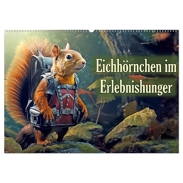 Eichhörnchen im Erlebnishunger (Wandkalender 2024 DIN A2 quer), CALVENDO Monatskalender, Calvendo, Liselotte Brunner-Klaus