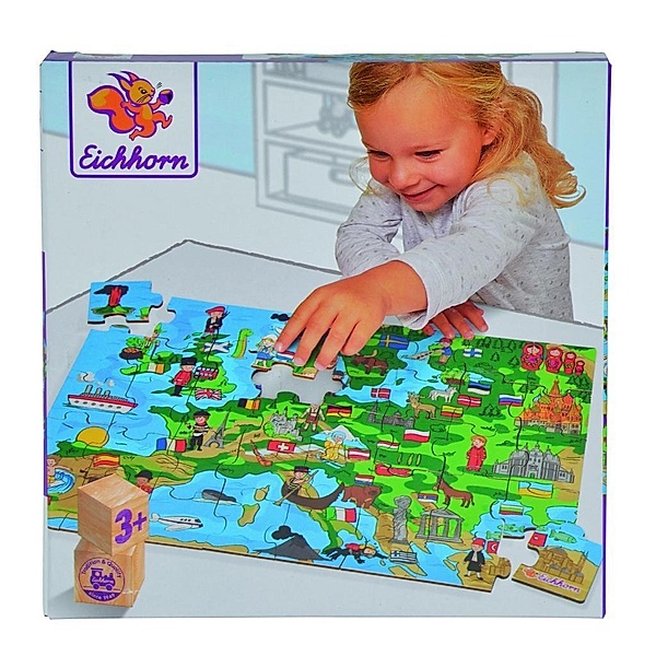 Eichhorn Formpuzzle, Europakarte