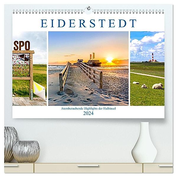 EIDERSTEDT-HIGHLIGHTS (hochwertiger Premium Wandkalender 2024 DIN A2 quer), Kunstdruck in Hochglanz, Andrea Dreegmeyer