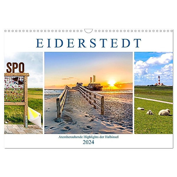EIDERSTEDT-HIGHLIGHTS (Wandkalender 2024 DIN A3 quer), CALVENDO Monatskalender, Andrea Dreegmeyer