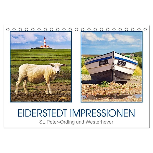 Eiderstedt Impressionen (Tischkalender 2024 DIN A5 quer), CALVENDO Monatskalender, AD DESIGN Photo + PhotoArt, Angela Dölling