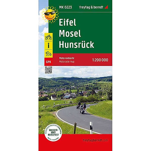 Eifel - Mosel - Hunsrück, Motorradkarte 1:200.000, freytag & berndt