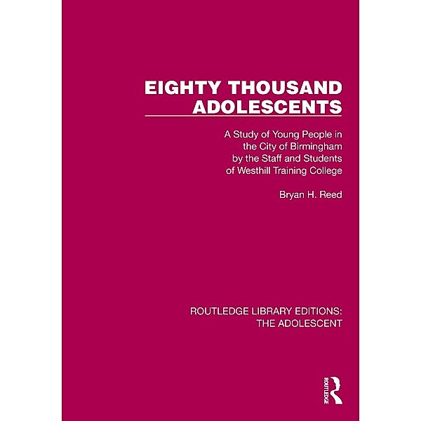 Eighty Thousand Adolescents, Bryan H. Reed