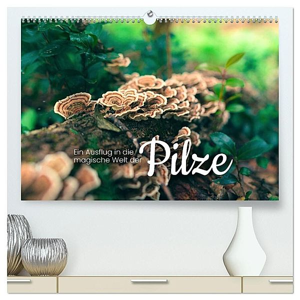 Ein Ausflug in die magische Welt der Pilze (hochwertiger Premium Wandkalender 2024 DIN A2 quer), Kunstdruck in Hochglanz, SF