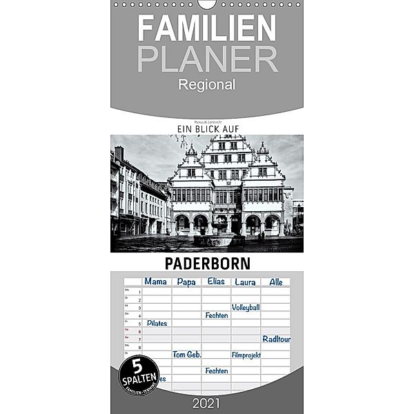 Ein Blick auf Paderborn - Familienplaner hoch (Wandkalender 2021 , 21 cm x 45 cm, hoch), Markus W. Lambrecht
