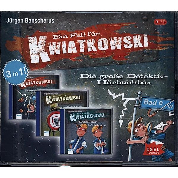 Ein Fall für Kwiatkowski - Die grosse Detektiv Hörbuchbox,3 Audio-CD, Jürgen Banscherus