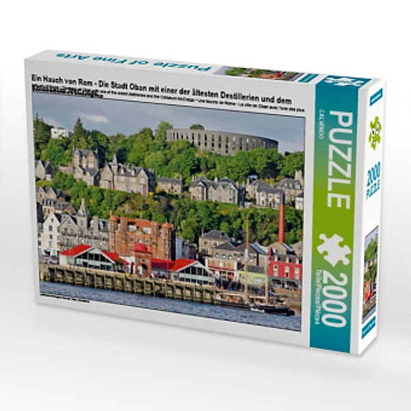 Ein Hauch von Rom - Die Stadt Oban mit einer der ältesten Destillerien und dem Kolosseum McCraigs (Puzzle), CALVENDO