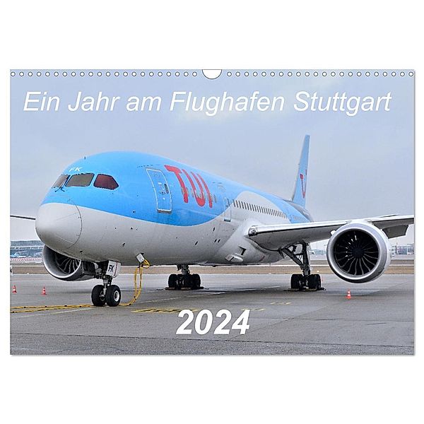 Ein Jahr am Flughafen Stuttgart (Wandkalender 2024 DIN A3 quer), CALVENDO Monatskalender, Matthias Merz